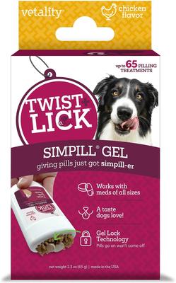 Twist & Lick SimPill Chicken Flavor Pill Hiding Dog Treat, 2.3-fl oz Dispenser