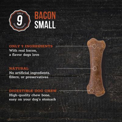 Natural & Healthy Bacon Flavor Small Dog Chews, 2 count