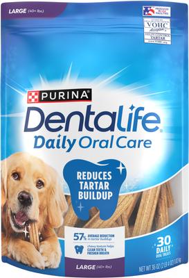Daily Oral Care Chicken Flavor Large Dental Dog Treats, 60 count