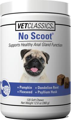 No Scoot Anal Gland Function Support Soft Chews Dog Supplement, 120 count