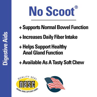 No Scoot Anal Gland Function Support Soft Chews Dog Supplement, 120 count