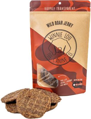 Wild Boar Jerky Dog Treats, 3.5-oz bag