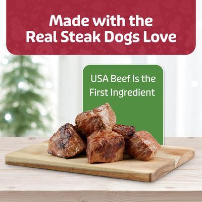 Nudges Holiday Grillers Beef Jerky Dog Treats, 5-oz bag