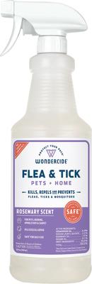 Natural Flea, Tick & Mosquito Spray for Dogs & Cats, Rosemary, 32-fl oz bottle
