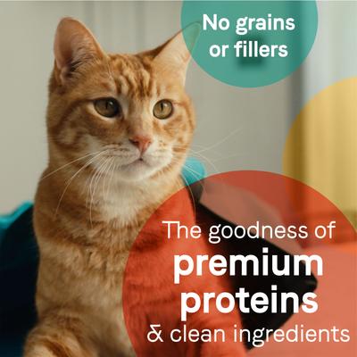 Comida enlatada para gatos Adore Grain-Free Tuna, Chicken & Whitefish in Broth, 2.46 oz, caja de 24