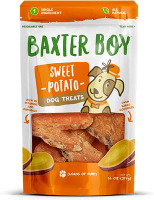 Golosinas masticables naturales de camote para perros sin cereales, bolsa de 14 oz