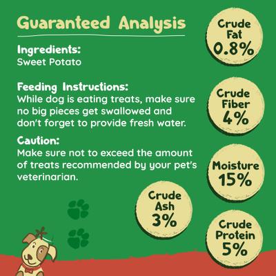 Sweet Potato Grain-Free Natural Dog Chew Treats, 14-oz bag