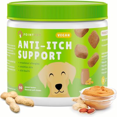 Anti-Itch Support Peanut Butter Flavored Dog Soft Chews Supplement, 90 count