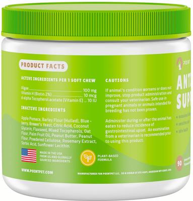 Anti-Itch Support Peanut Butter Flavored Dog Soft Chews Supplement, 90 count