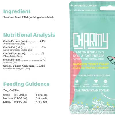 Rainbow Trout Fillet Air-Dried Dog & Cat Treats, 2.60-oz bag