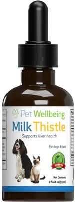 Milk Thistle Bacon Flavored Liquid Liver Supplement for Dogs & Cats, 2-oz bottle