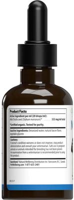 Milk Thistle Bacon Flavored Liquid Liver Supplement for Dogs & Cats, 2-oz bottle