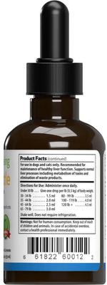 Milk Thistle Bacon Flavored Liquid Liver Supplement for Dogs & Cats, 2-oz bottle