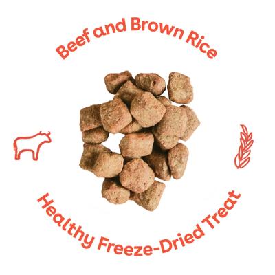 Beef & Brown Rice Natural Biscuit Dog Treats, 8-oz pouch