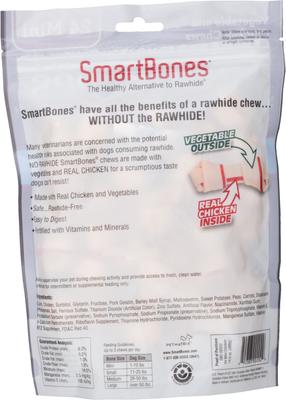 Bundle: Variety Pack - SmartBones Mini Chicken Chew Bones Dog Treats, Peanut Butter & Sweet Potato Flavors