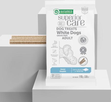 Superior Care Grain-Free White Fish Soft & Chewy Dog Treats, 3.8-oz bag, 7 count