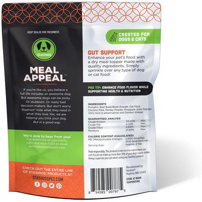 Meal Appeal Beef & Gut Support Dog & Cat Treat, 4-oz bag