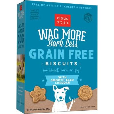 Wag More Bark Less Grain-Free Assorted Flavors Crunchy Dog Treats, 14-oz box