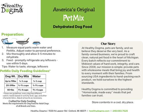 PetMix Chicken Dinner Freeze-Dried Supplemental Dog Food, 2-lb bag