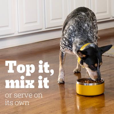 High Protein Adult Canned Soft Wet Dog Food, Chopped Beef & Bison Flavor, 13.2-oz can, case of 12