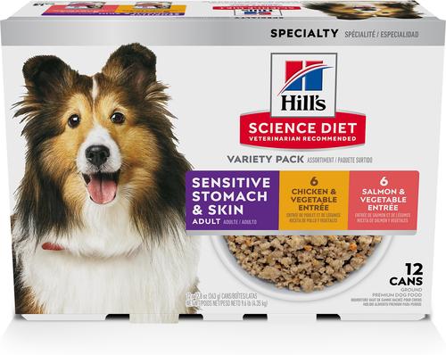Sensitive Stomach & Sensitive Skin Variety Pack Adult Wet Dog Food, 12.8-oz can, 12 count