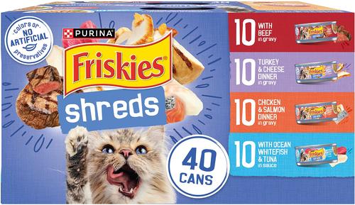 Shreds in Gravy Variety Pack Canned Cat Food, 5.5-oz can, case of 80