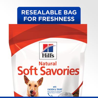 Natural Soft Savories with Chicken & Yogurt Dog Treats, 8-oz bag
