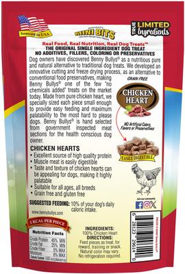 Chicken Heart Mini Bits Raw Freeze-Dried Dog Treats, 3.6-oz bag