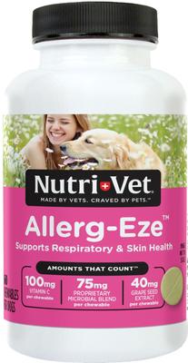 Comprimidos masticables Allerg-Eze, suplemento respiratorio para perros, 60 comprimidos