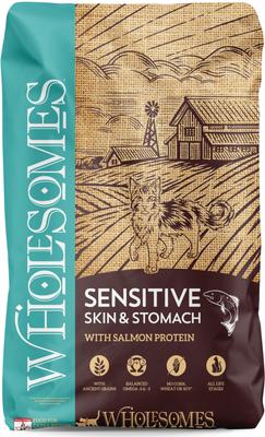 Sensitive Skin & Stomach Salmon & Rice Dry Cat Food, 10-lb bag