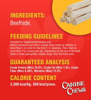 Premium American Beef Hide Rawhide Retrievers Dog Treats, 20 count