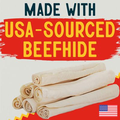 Premium American Beef Hide Rawhide Retrievers Dog Treats, 20 count