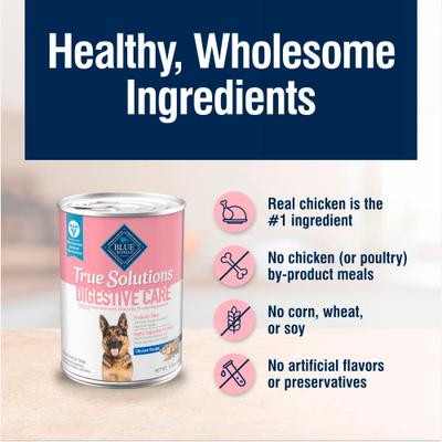 Comida húmeda para perros True Solutions Digestive Care Formula, lata de 12.5 oz, caja de 12