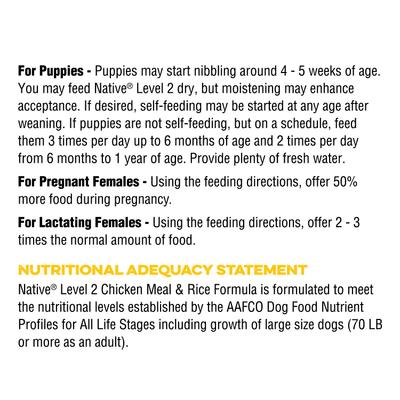 Level 2 Chicken Flavor Dry Dog Food, 40-lb bag