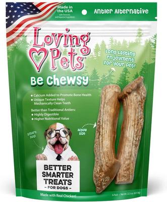 Golosina de asta para perros Be Chewsy, bolsa de 22.5 oz, 6 unidades