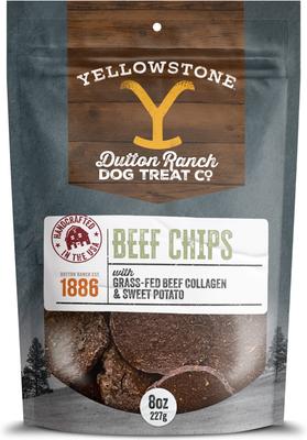 Beef Chips Crunchy Dog Treats, 8-oz bag