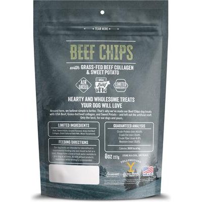 Galletas crujientes de carne de res para perros, bolsa de 8 oz