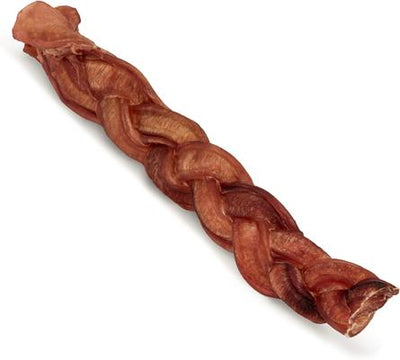 Golosina para perros Bully Stick trenzada de 12 pulgadas