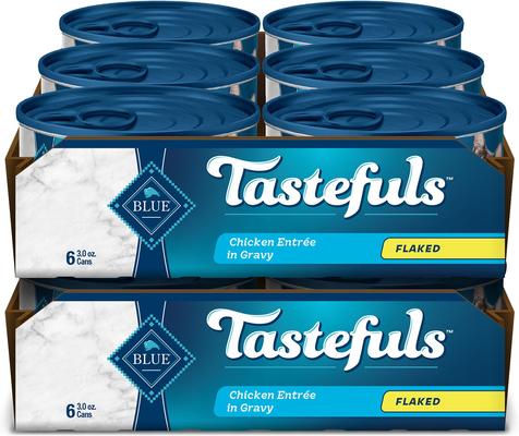 Tastefuls Natural Flaked Chicken Entree in Gravy Wet Cat Food, 3-oz can, case of 12