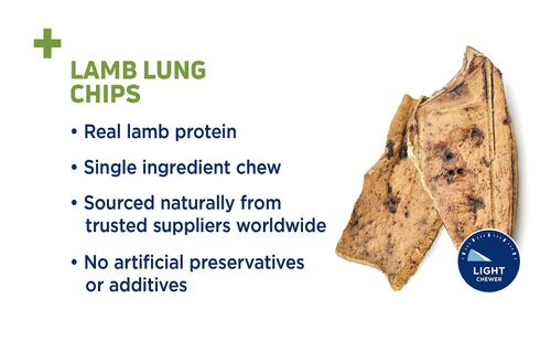 Lamb Lung Dehydrated Dog Treats, 12-oz bag