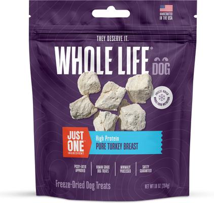 Just One Ingredient Pure Turkey Breast Freeze-Dried Dog & Cat Treats, 10-oz bag