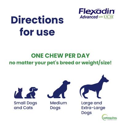 Flexadin Advanced with UCII Collagen Soft Chews Joint Supplement for Dogs & Cats, 30 count