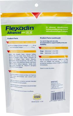Flexadin Advanced with UCII Collagen Soft Chews Joint Supplement for Dogs & Cats, 30 count