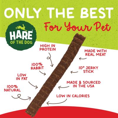 100% Rabbit Jerky Stick Dog Treat