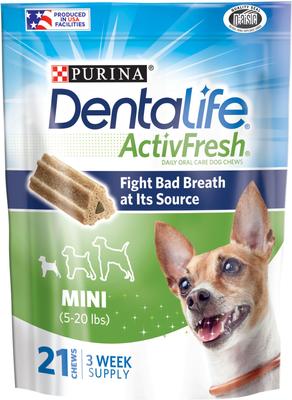 ActivFresh Daily Oral Care Mini Dental Dog Treats, 90 count