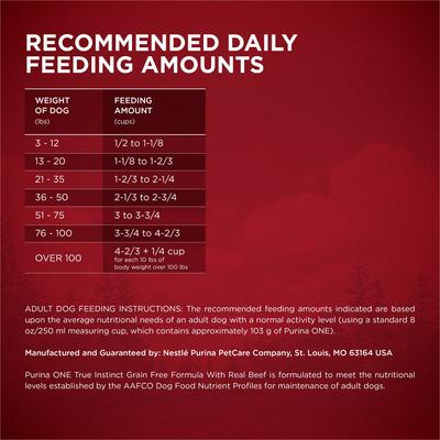 Natural True Instinct Grain-Free with Real Beef Dry Dog Food, 6-lb bag