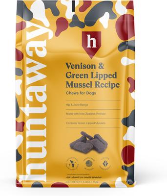 Venison & Greenlipped Mussel Recipe Grain-Free Soft & Chewy Dog Treats, 4-oz bag