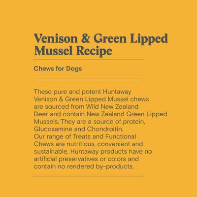 Venison & Greenlipped Mussel Recipe Grain-Free Soft & Chewy Dog Treats, 4-oz bag