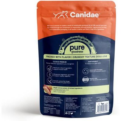 Galletas crujientes para perros PURE Heaven sin cereales con pato y garbanzos, bolsa de 325 g