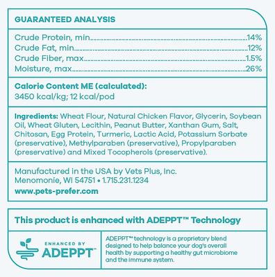 Pro Pill Pods Small Peanut Butter Chicken Flavor Soft Chew Dog Treats, 30 count